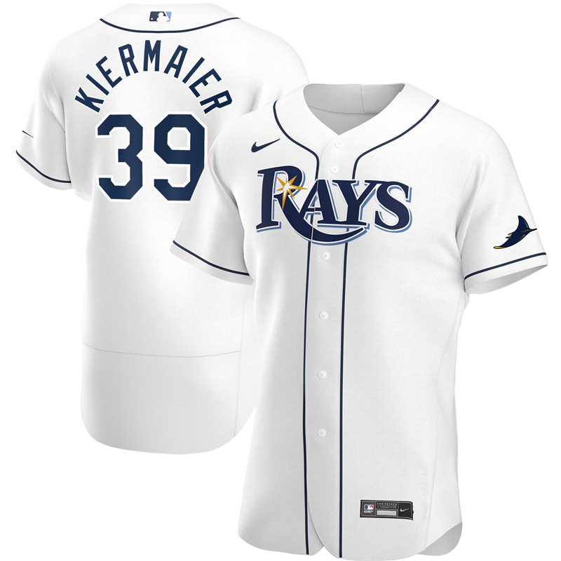 MLB Men Tampa Bay Rays #39 Kevin Kiermaier Nike White Home 2020 Authentic Player Jersey 